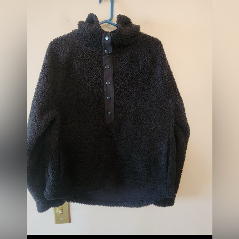 So fleece black heavy weight pullover size womens medium